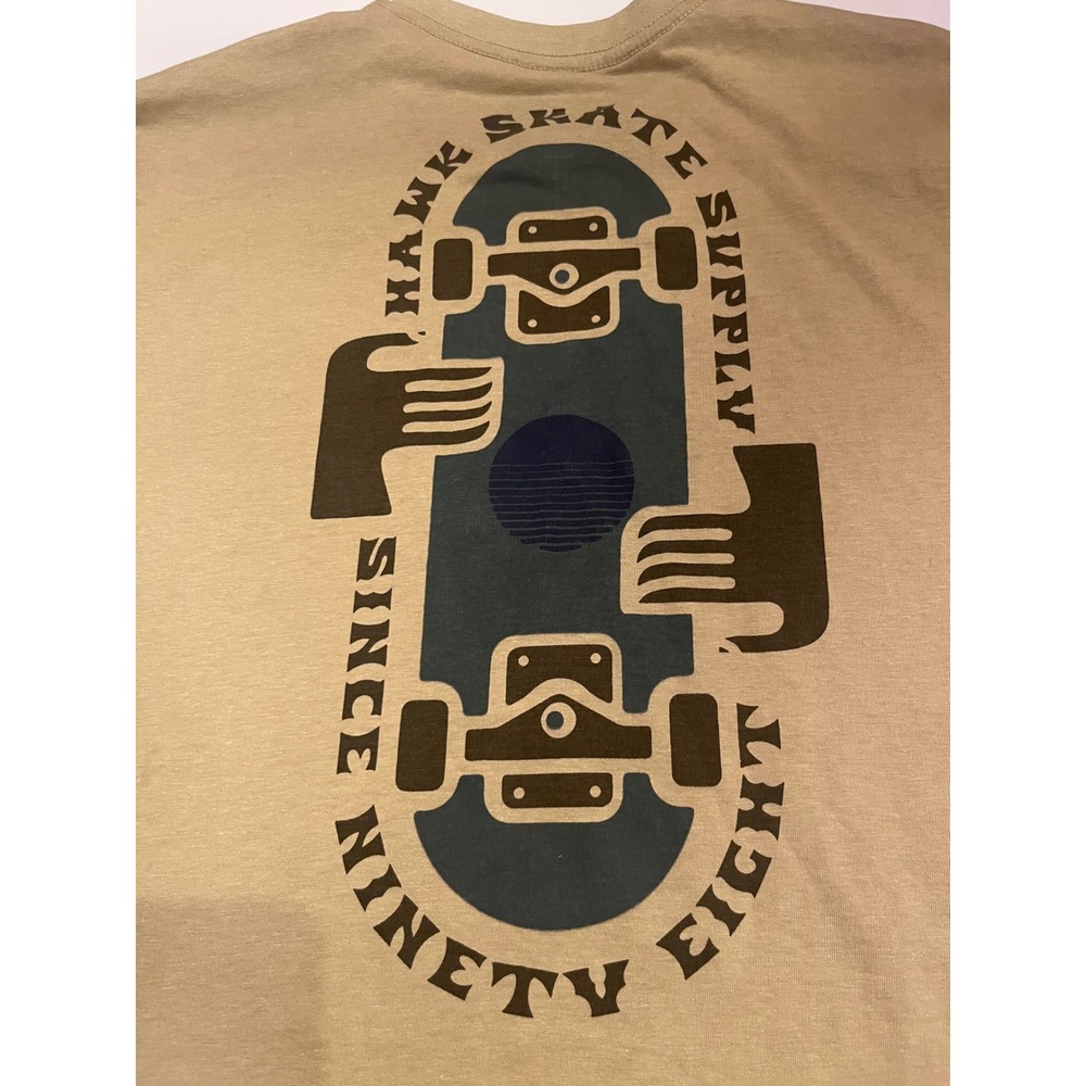 Tony Hawk Mens Khaki Tan Skateboard Graphic T-Shirt XL HMT3351